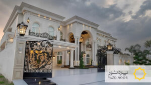 نورپردازی نمای ساختمان رومی