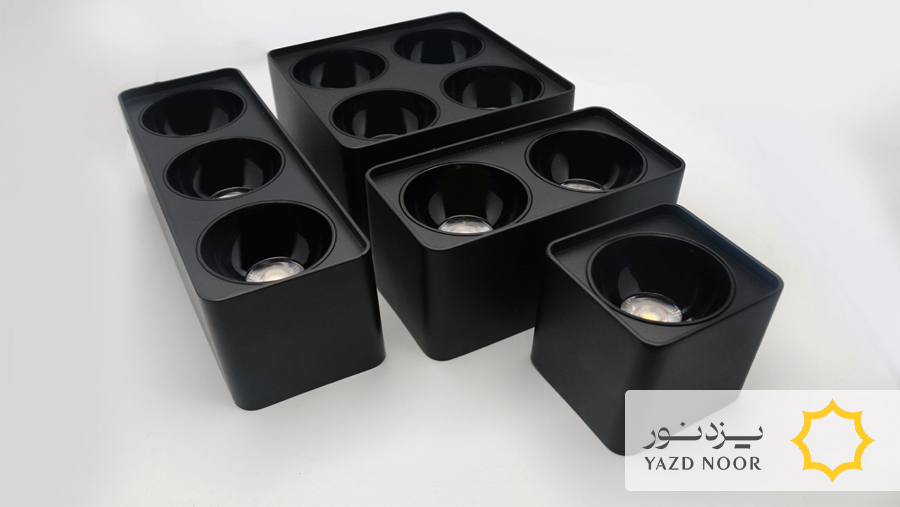 چراغ سیلندری مربع برای نورپردازی مینیمال آشپزخانه