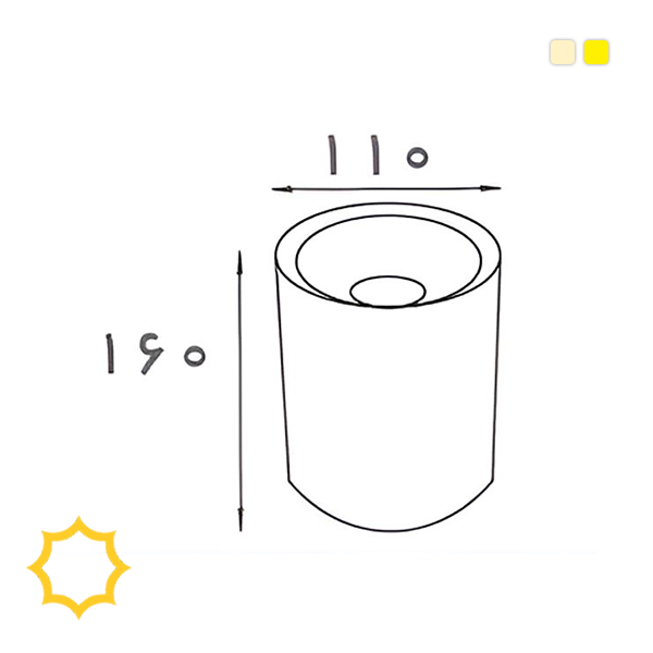 چراغ استوانه ای سقفی 30 وات COB رفلکتوردار