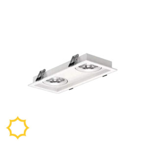 فریم مستطیل 2 خانه چراغ لوکسا لنز 120 کد 100577