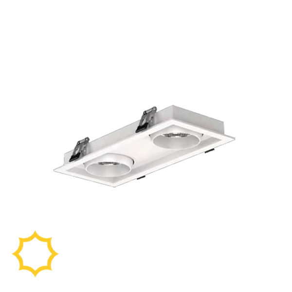 فریم مستطیل 2 خانه چراغ لوکسا لنز 120 کد 100579