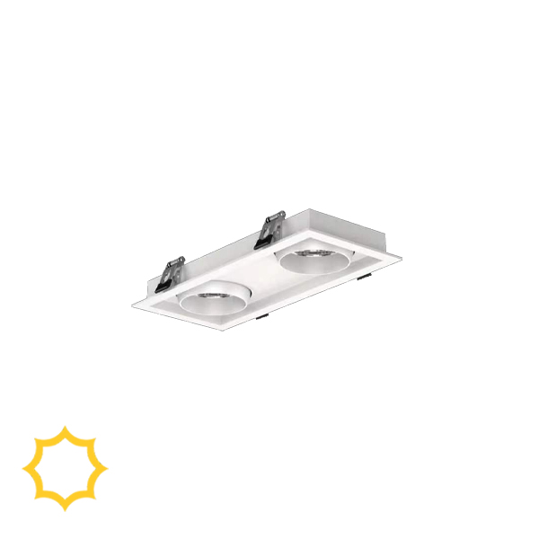 فریم مستطیل 2 خانه چراغ لوکسا لنز 95 کد 100578