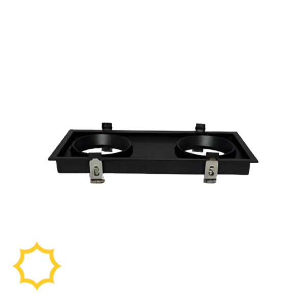 فریم مستطیل 2 خانه چراغ لوکسا لنز 120 کد 100579